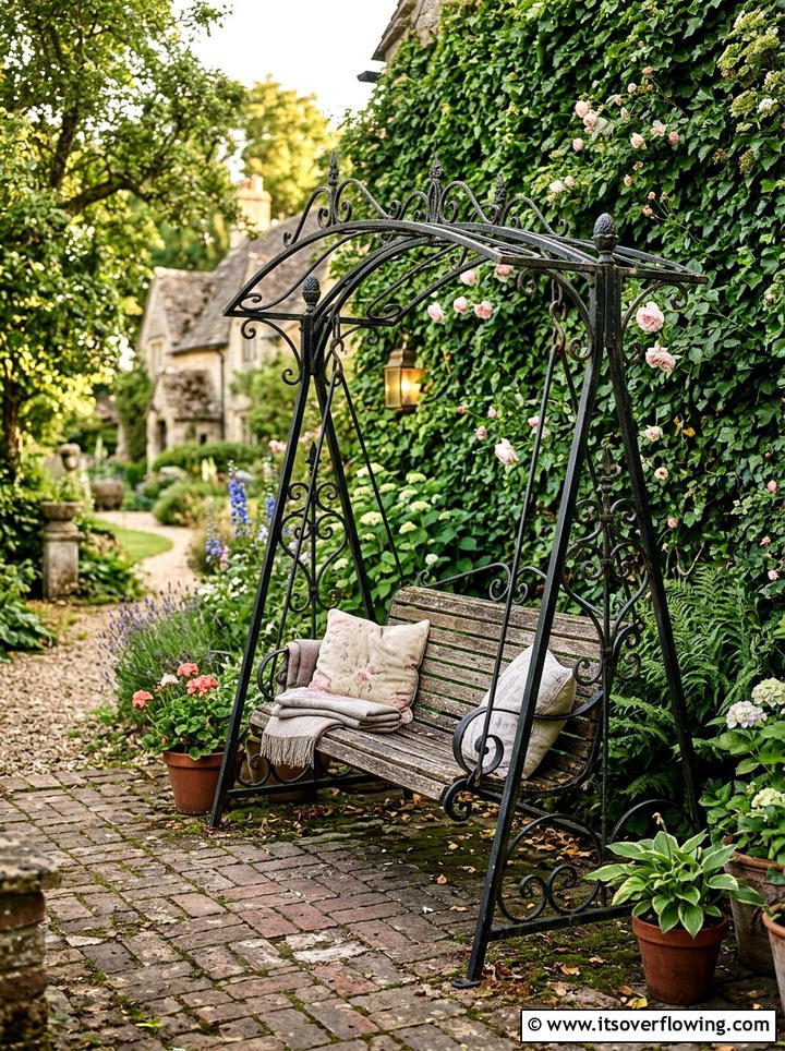 Vintage Garden Swing Chair - 25 garden decor ideas with porch swings