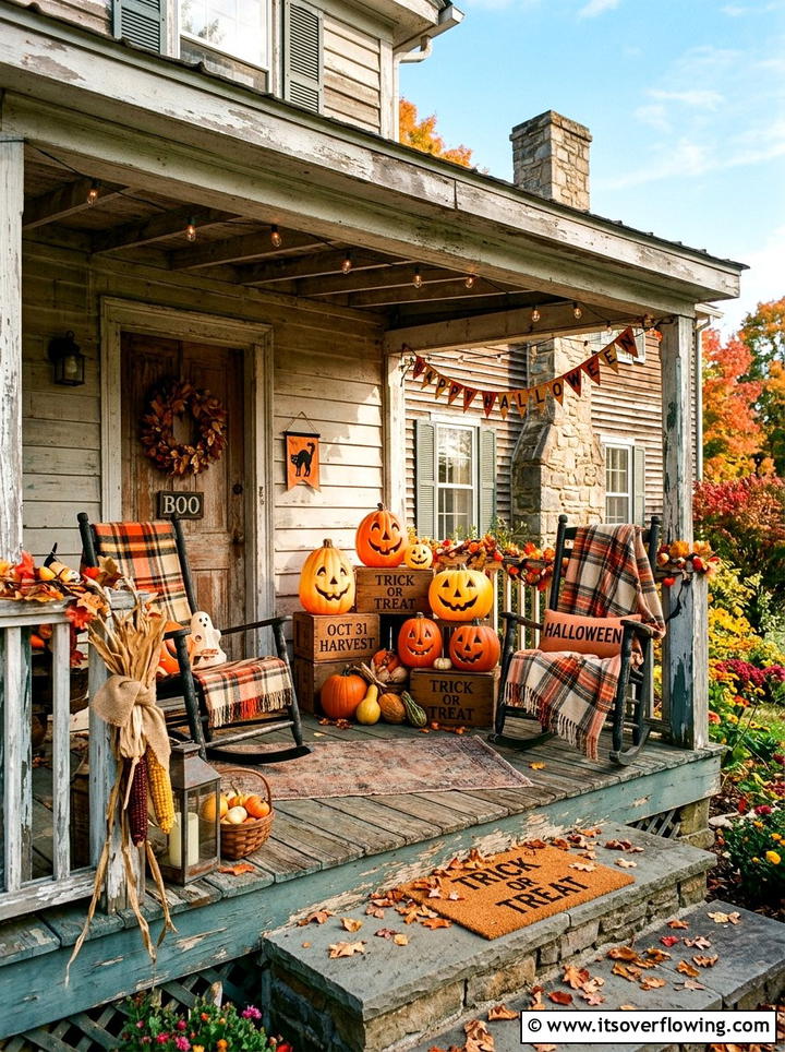 Vintage Halloween Porch - 25 front porch decor ideas for halloween