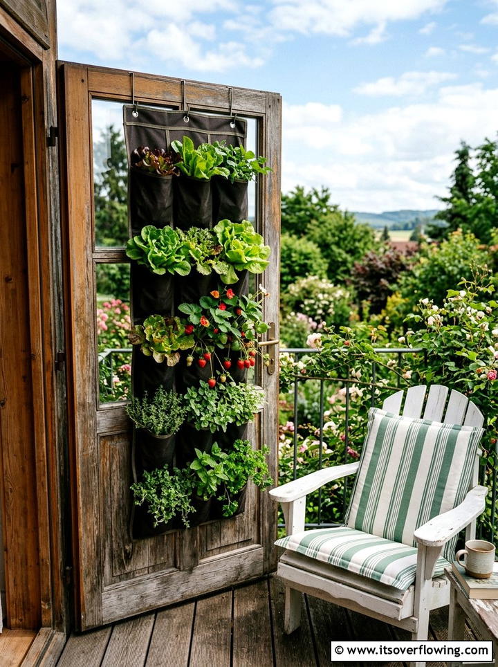 Vintage Ladder Plant Stand - 25 reusing old things ideas for backyard