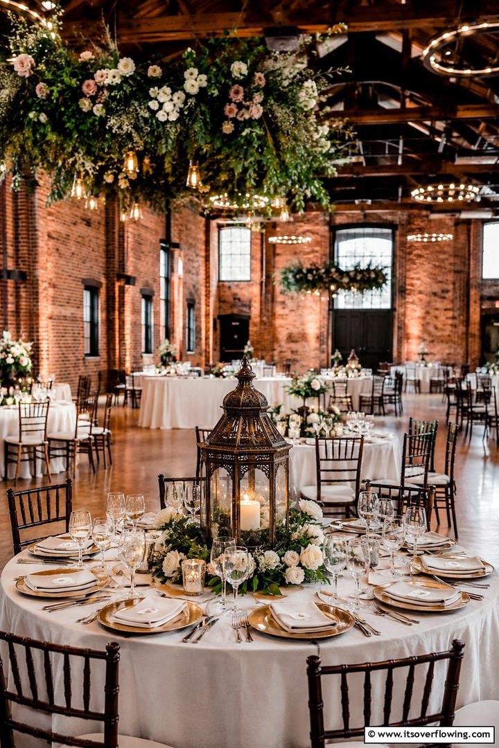 Vintage Lantern Centerpiece - 30 Rustic Wedding Centerpieces for a Charming Celebration