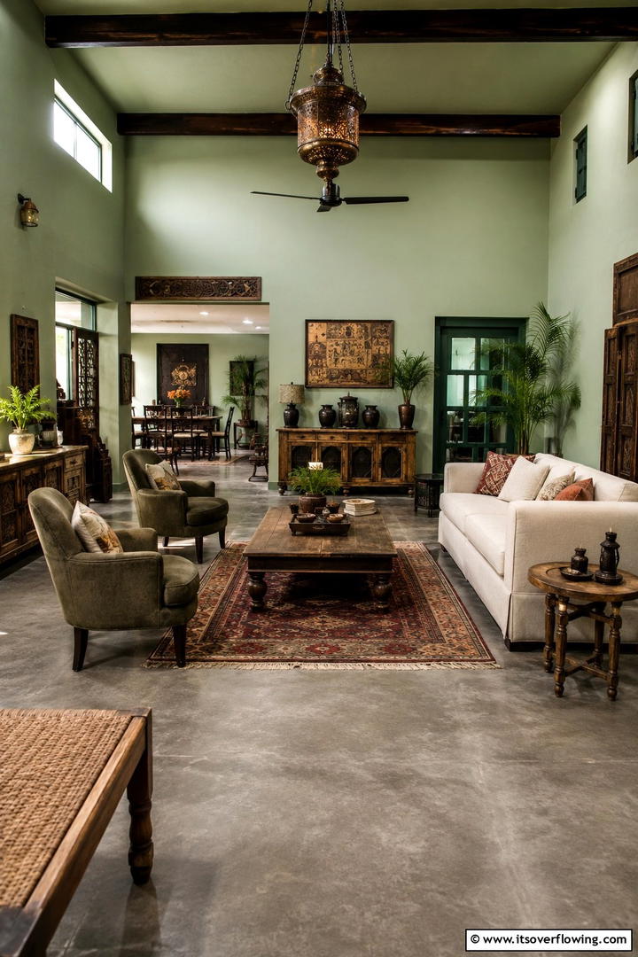 Vintage Meets Nature in a Living Space - 30 Rustic Sage Green Living Room Ideas for Earthy Elegance