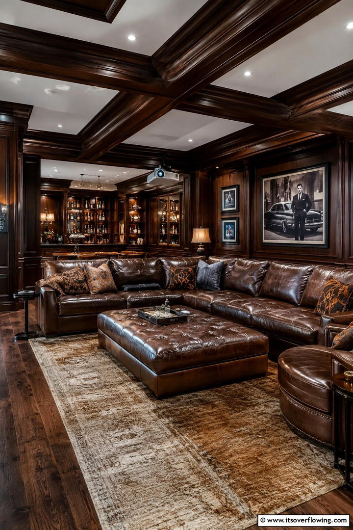 Vintage Movie Lounge - 20 Man Cave Living Room Ideas for the Ultimate Retreat