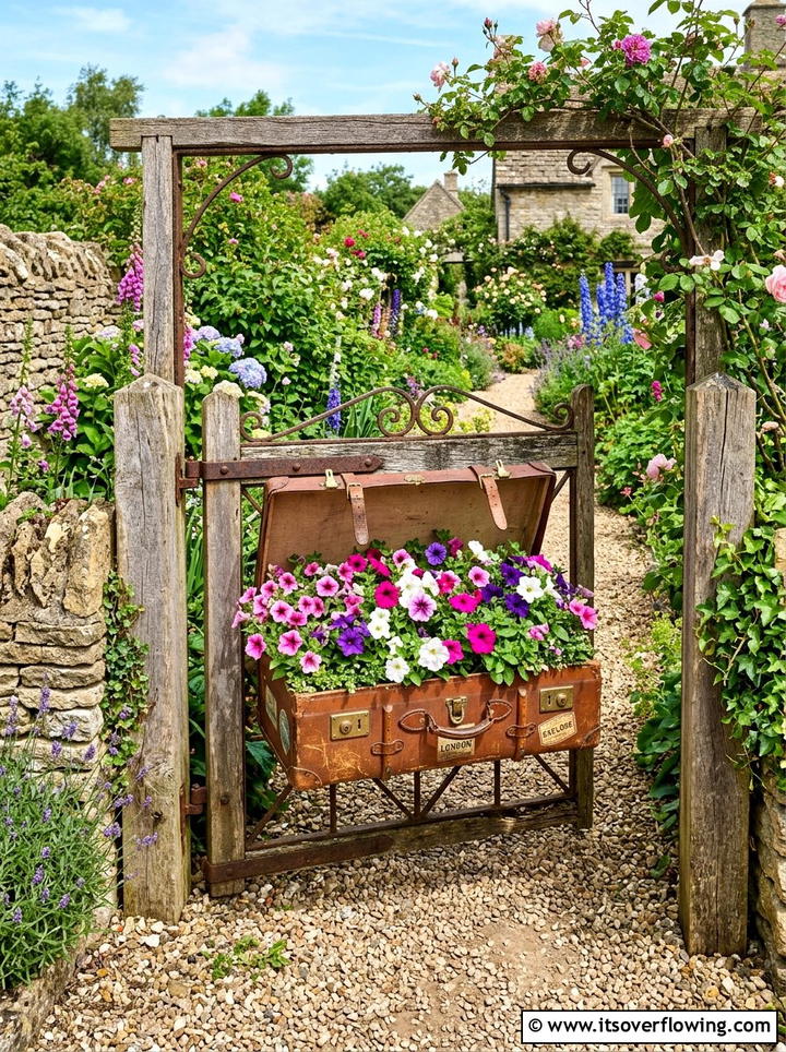 Vintage Picture Frame Gate - 25 reusing old things ideas for gate decor