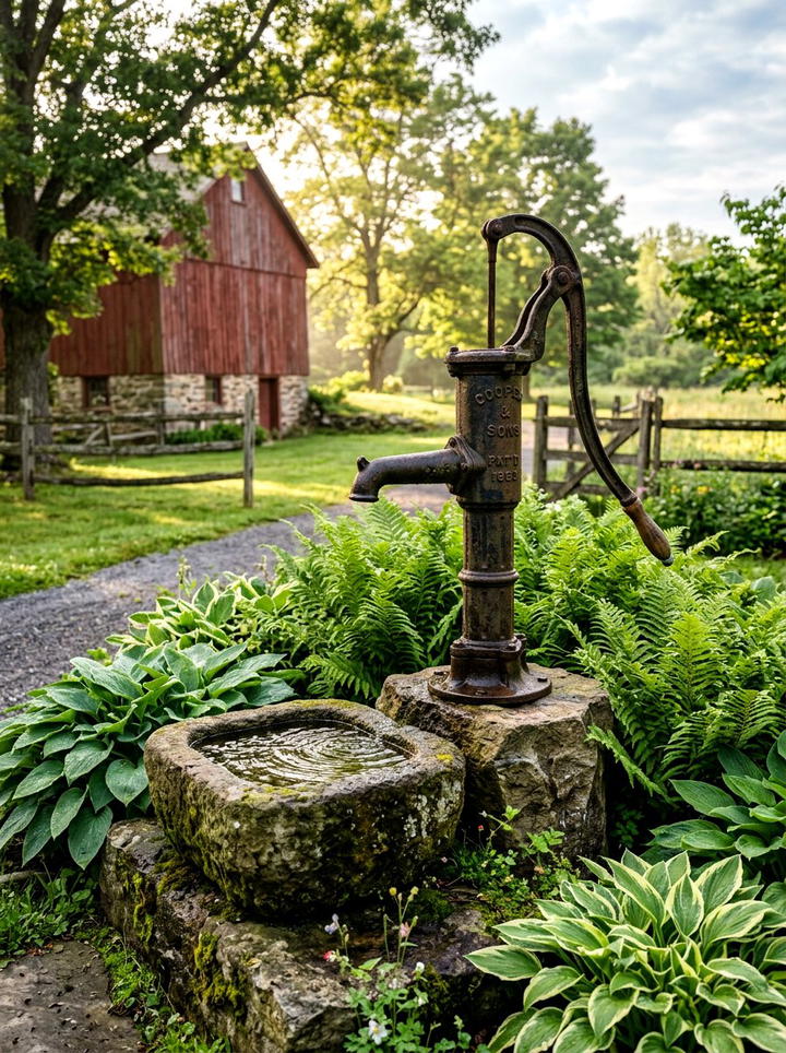 Vintage Potting Bench - 25 backyard decorating ideas with antique finds