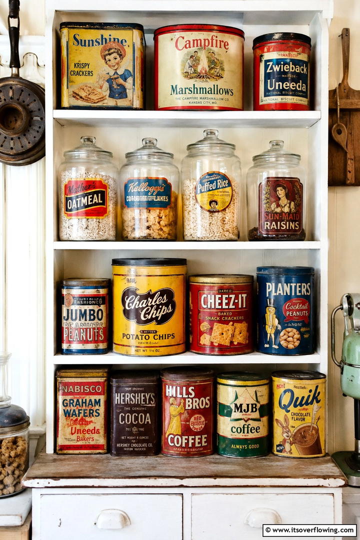 Vintage Snack Containers - 30 Snack Storage Ideas for Organized Kitchen Pantries