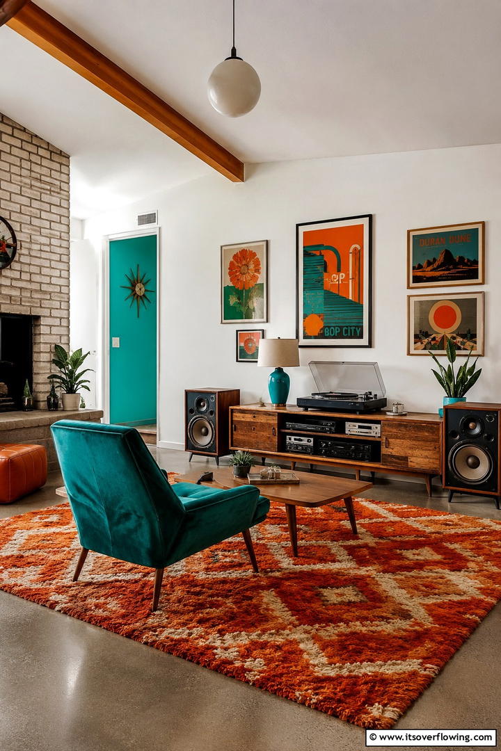 Vintage Teal and Orange Revival - 30 Teal & Orange Room Color Schemes for Vibrant Home Decor