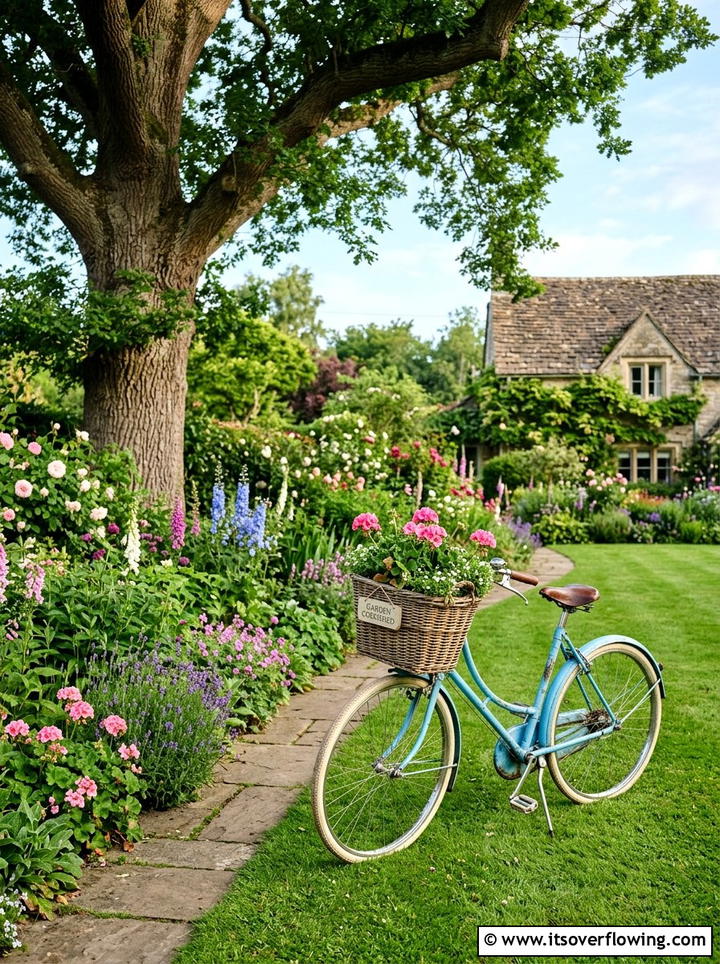 Vintage bicycle garden decor - 25 reusing old things ideas for garden decor