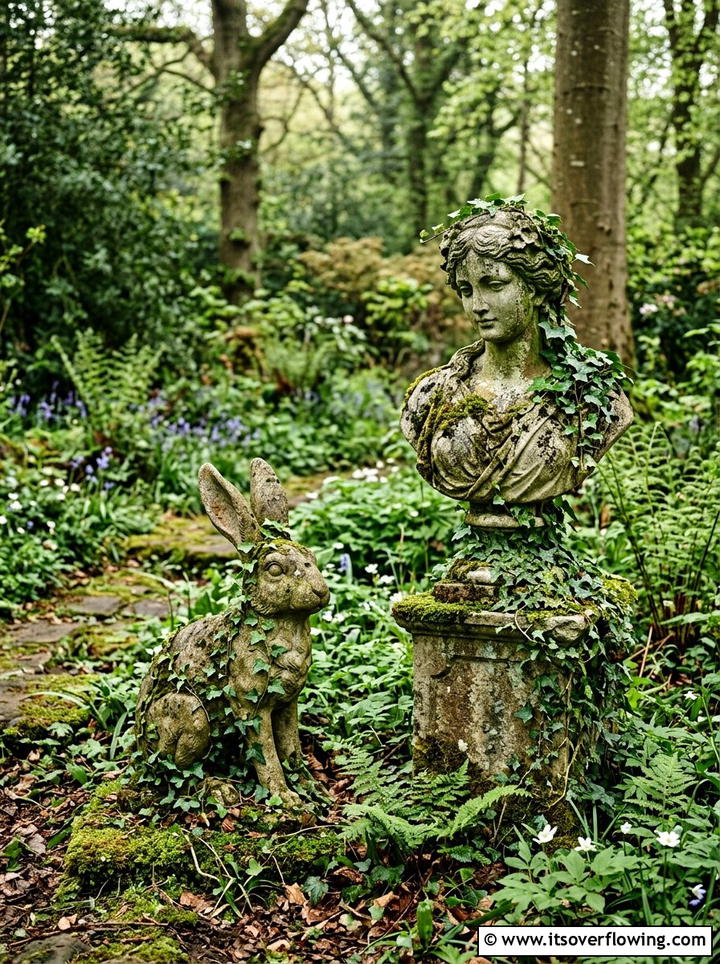 Vintage garden statues - 25 garden ideas for english style