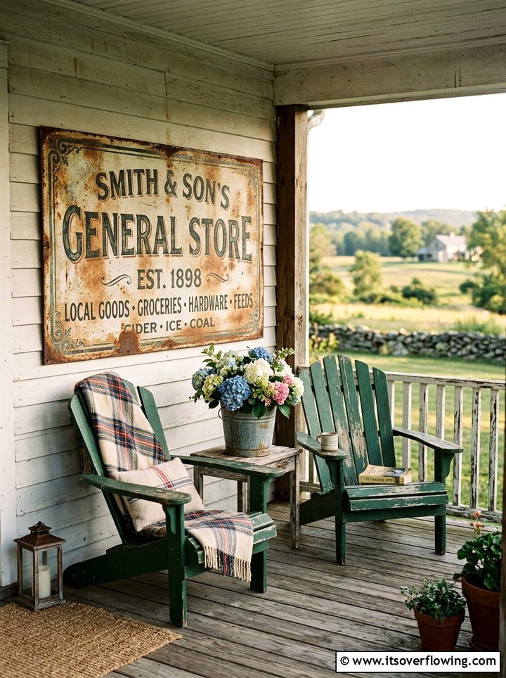 Vintage porch sign decor - 25 front porch ideas with signs and quotes