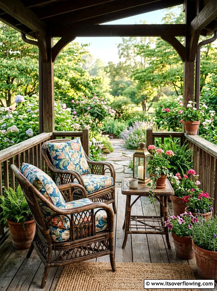 Vintage rattan furniture - 25 front porch ideas with rattan furniture
