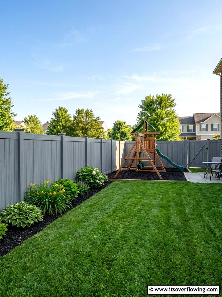 Vinyl privacy fence - 25 backyard ideas with fence