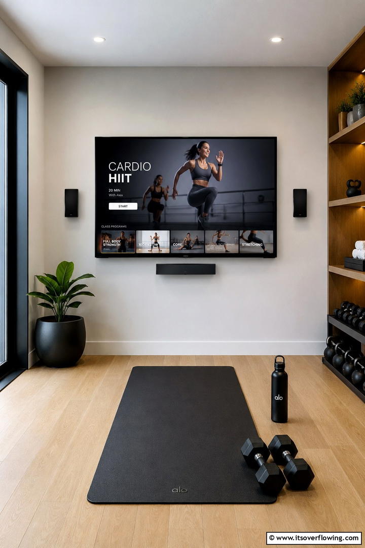 Virtual Training Room - 30 Small Home Gym Ideas for Compact Fitness Spaces