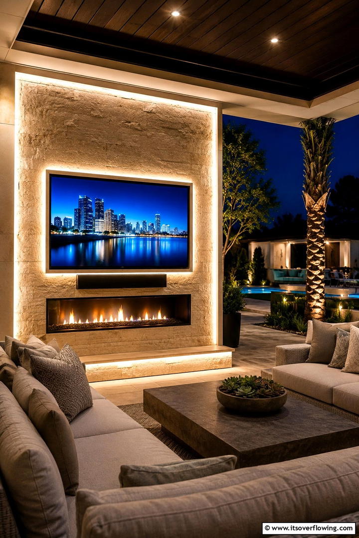 Vivid Color Enhancement - 30 Outdoor TV Ideas for Entertainment Under the Sky