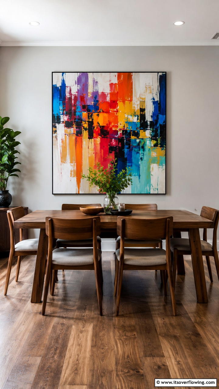 Wall Art for a Pop of Personality - 20 Casual Dining Room Ideas for Everyday Comfort