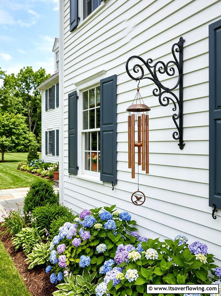 Wall Bracket Wind Chime - 25 backyard decorating ideas with wind chimes