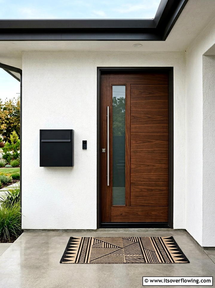 Wall Mailbox - 25 front porch decor ideas with modern minimal look