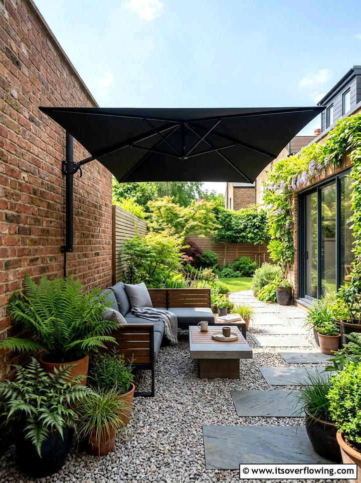 Wall Mounted Garden Umbrella - 25 garden decor ideas with umbrellas