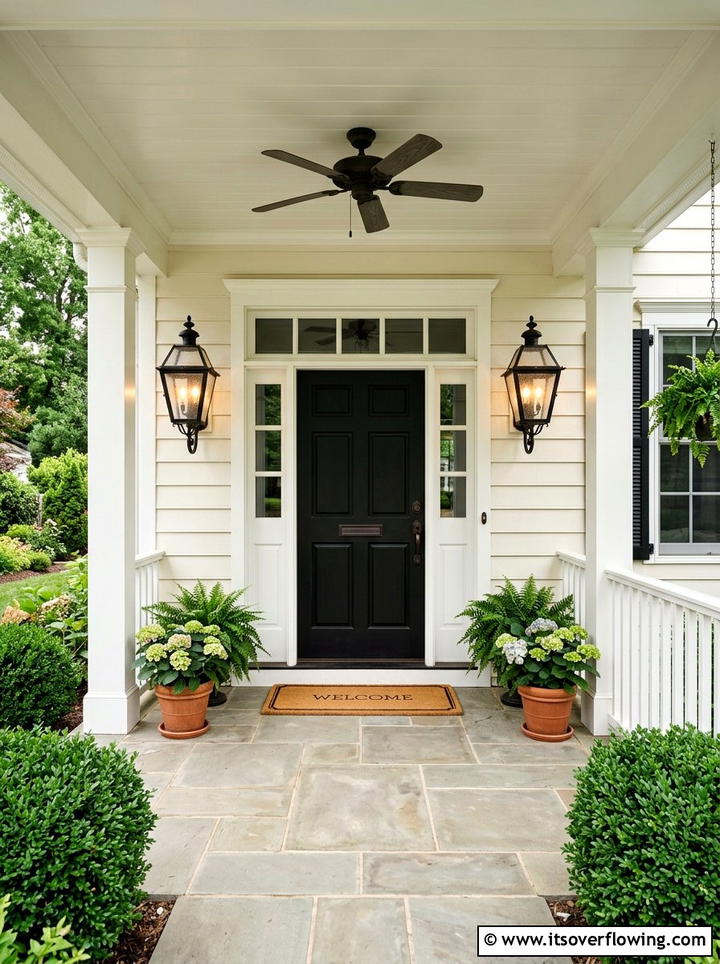 Wall Mounted Lantern Sconces - 25 front porch decor ideas with lanterns