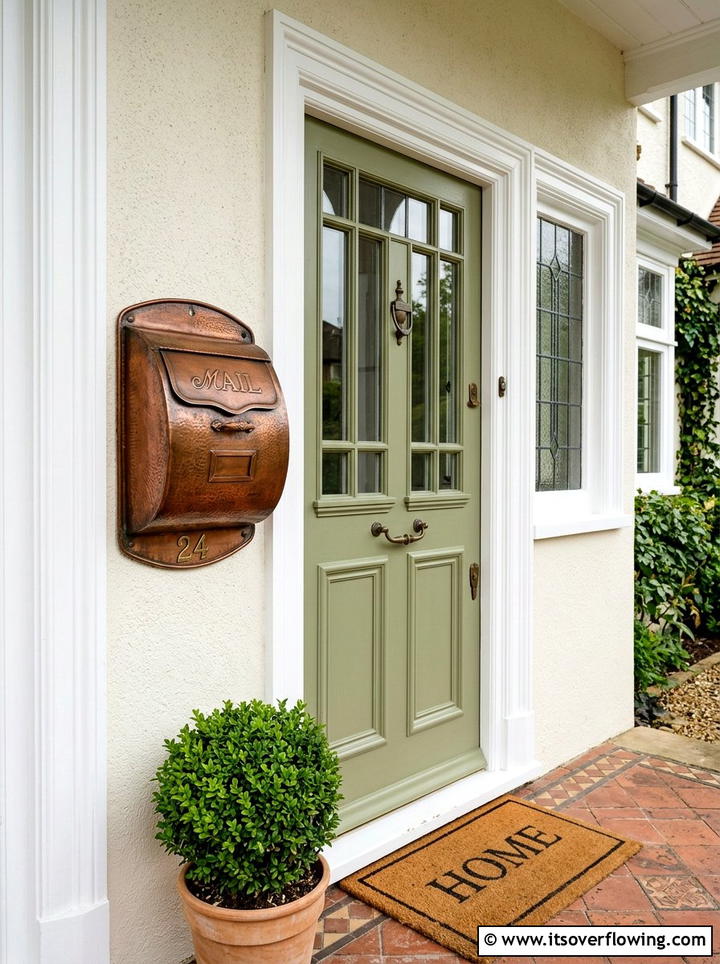 Wall Mounted Mailbox - 25 front porch ideas for narrow entry
