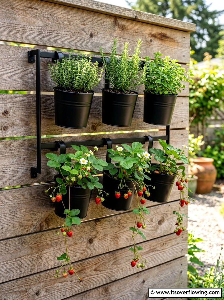 Wall Mounted Planter - 25 small garden ideas with edible garden