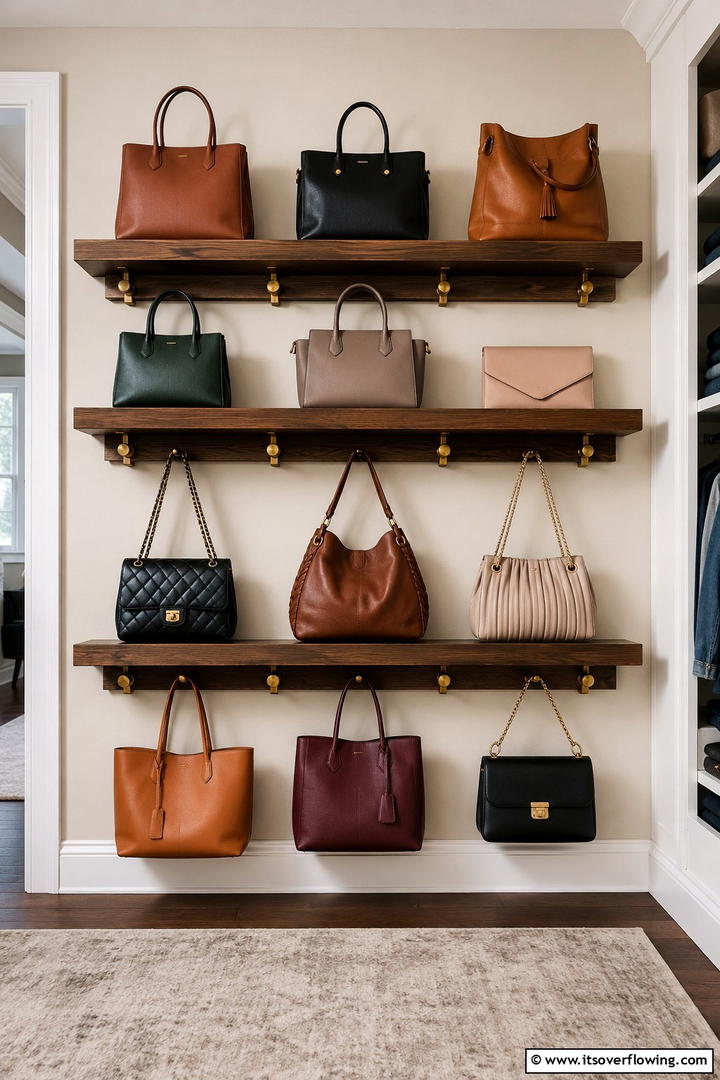 Wall Mounted Purse Organizer - 30 Efficient Pots and Pans Storage Ideas for a Tidy Kitchen
