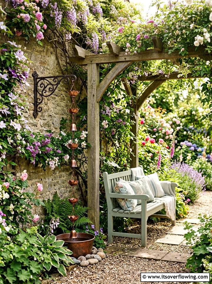 Wall Mounted Rain Chain - 25 creative garden ideas with rain chains