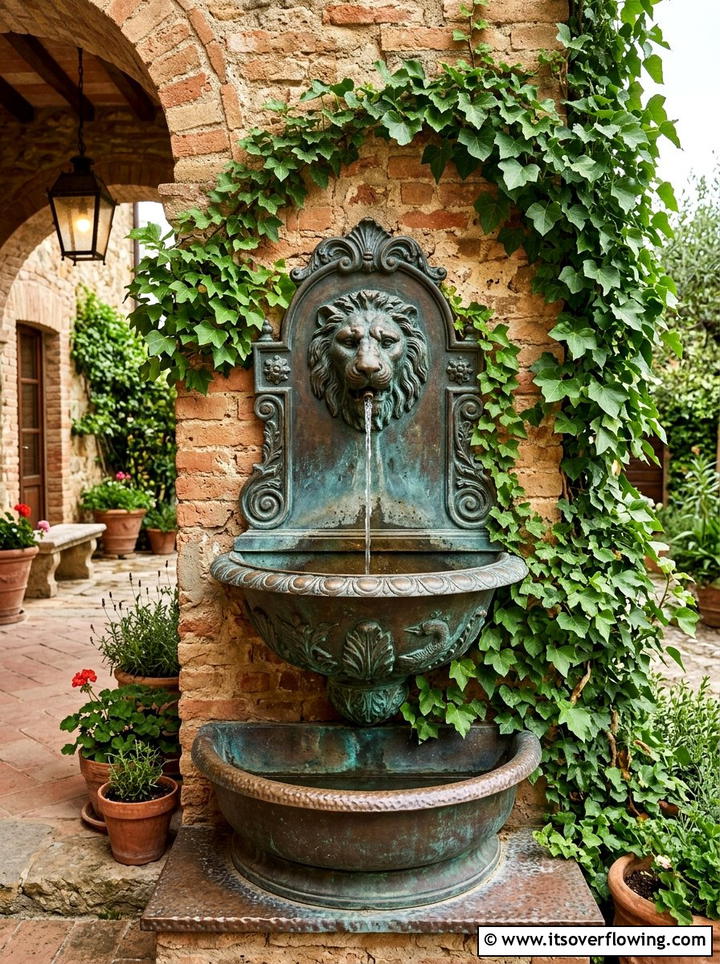 Wall Mounted Water Fountain - 25 garden decor ideas with mini fountains