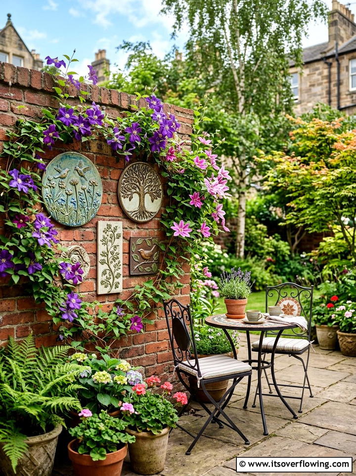 Wall garden plaques - 25 garden decor ideas with statues