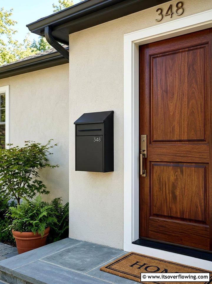 Wall mounted mailbox - 25 front porch ideas for small porches