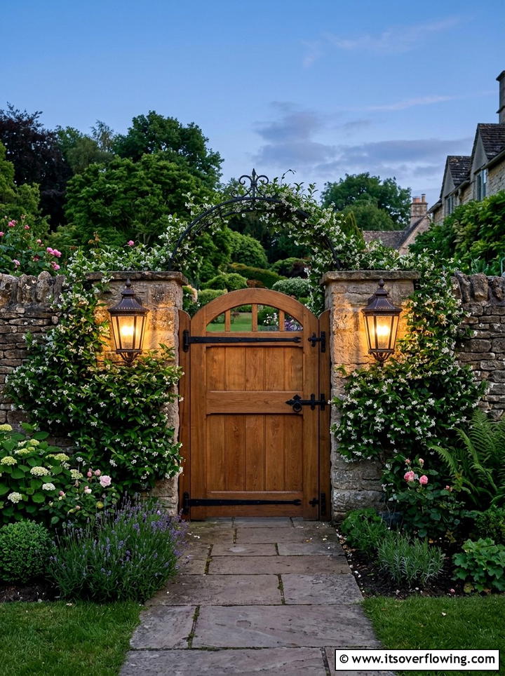 Wall mounted sconce - 25 garden decor ideas with lights