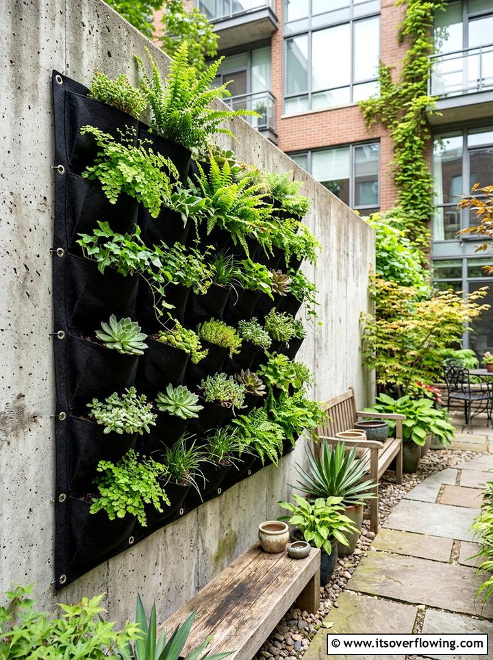 Wall pocket planter system - 25 garden design ideas with vertical gardens