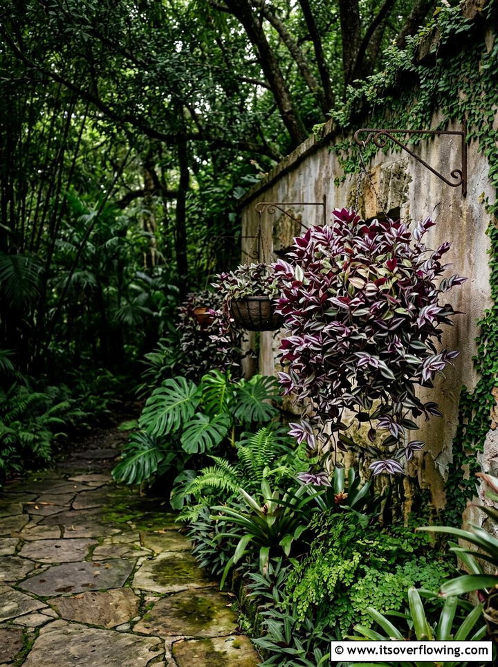 Wandering Dude Purple Foliage - 25 garden ideas with hanging baskets