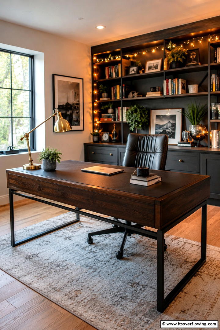Warm Autumn Office Lighting - 50 Fall Office Decor Ideas for A Sleek, Calm Workspace