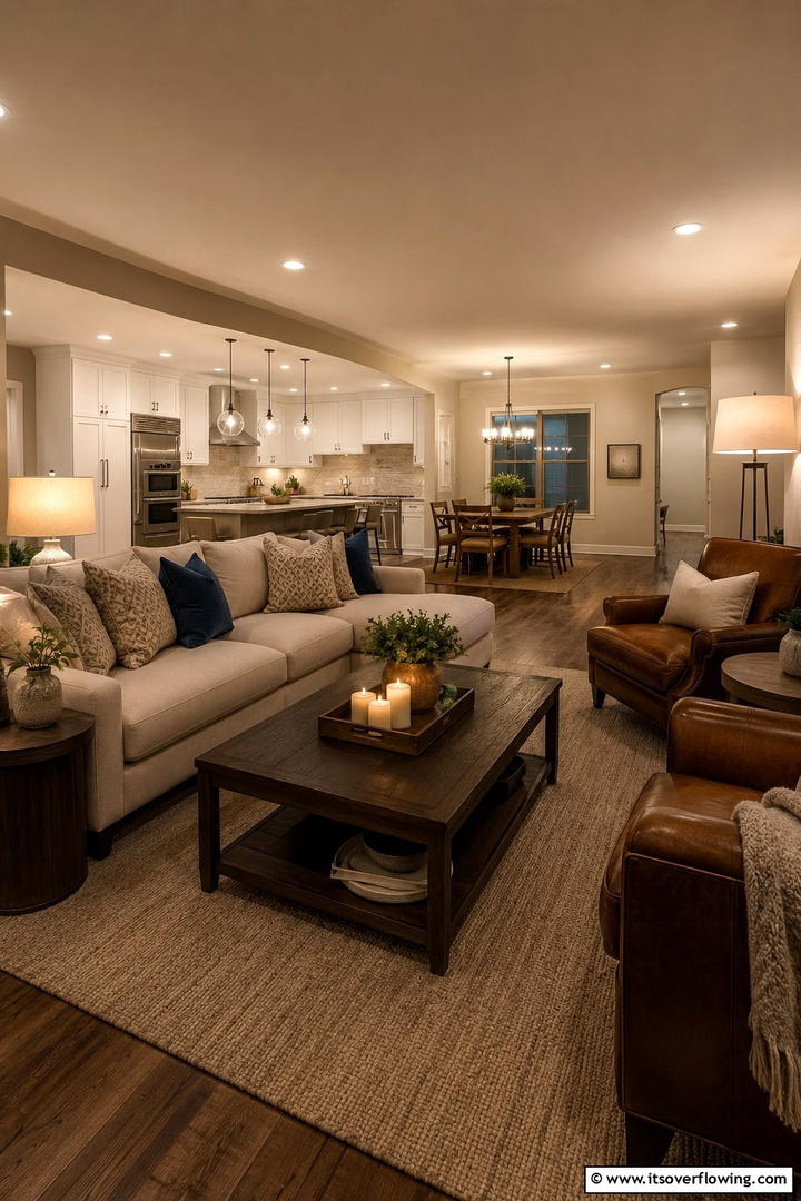 Warm Living Room Lighting Scheme - 50 Fall Decor Ideas for A Cozy Seasonal Refresh at Home