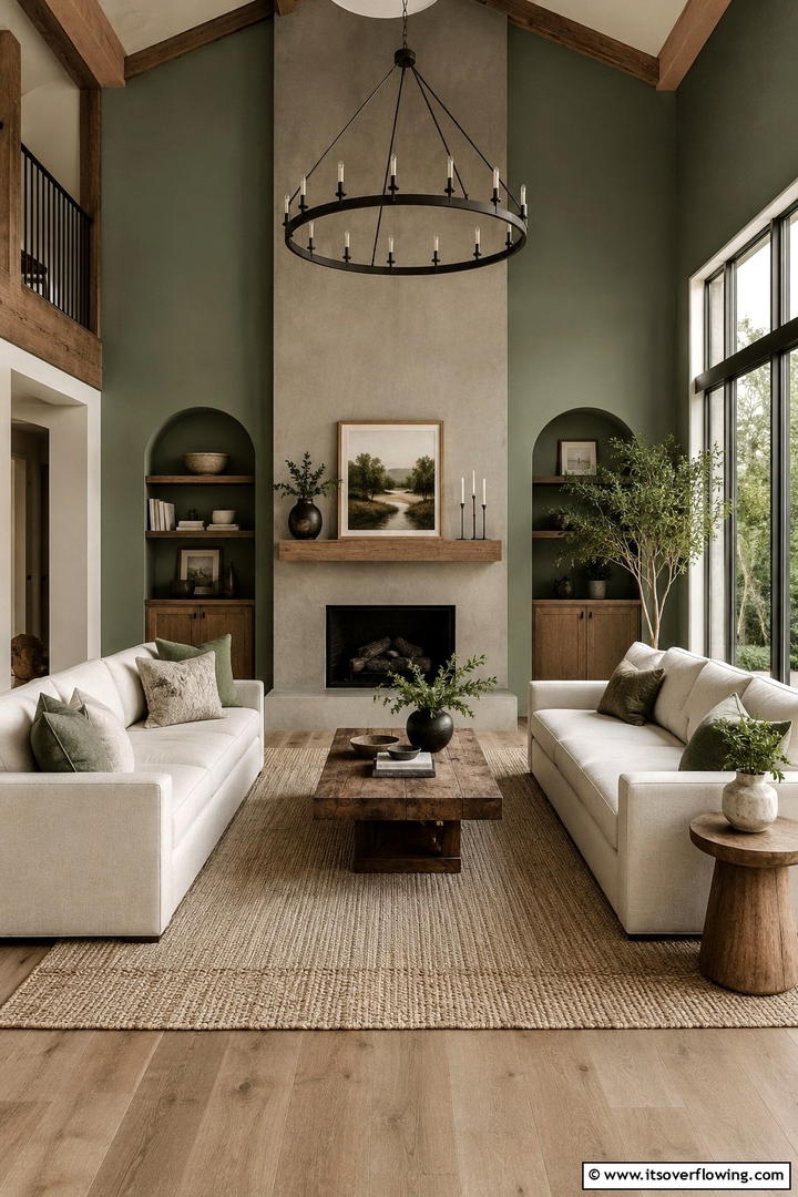 Warm Neutrals Meet Rustic Sage - 30 Rustic Sage Green Living Room Ideas for Earthy Elegance