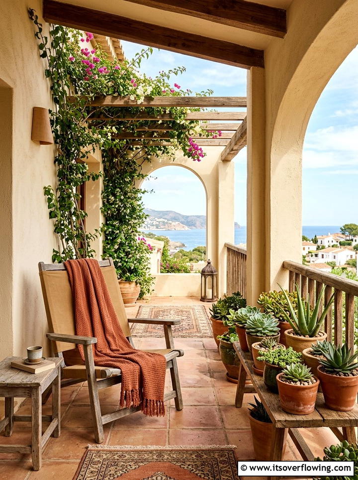Warm Tone Porch - 25 front porch decor ideas with throws