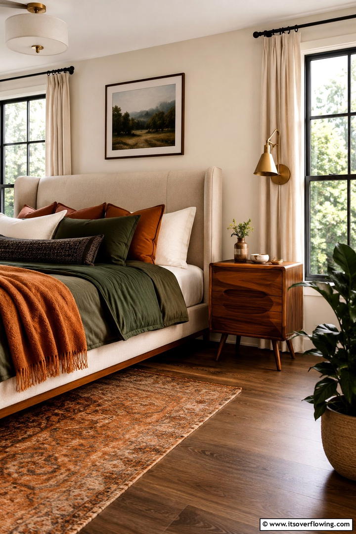 Warm Walnut Tones - 30 Innovative Nightstand Ideas for Bedroom Functionality