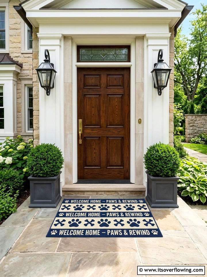 Washable Porch Dog Mat - 25 front porch ideas with dog friendly setup