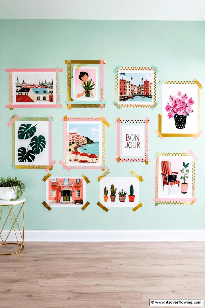Washi Tape Art Display - 30 Photo Display Ideas to Showcase Your Favorite Memories