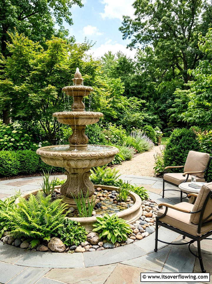 Water Feature Focal Point - 25 garden ideas for outdoor entertaining