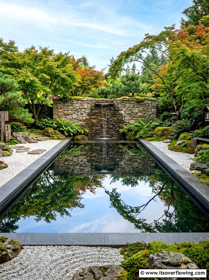 Water Feature Mirror Reflection - 25 small garden ideas with mirror tricks