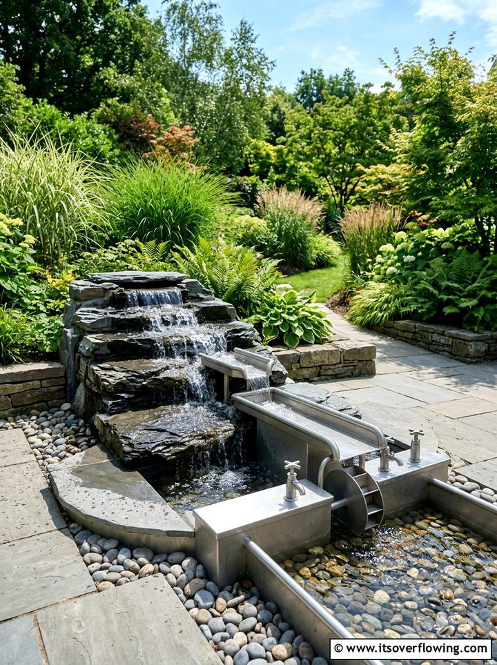 Water Play Station - 25 backyard ideas with play area