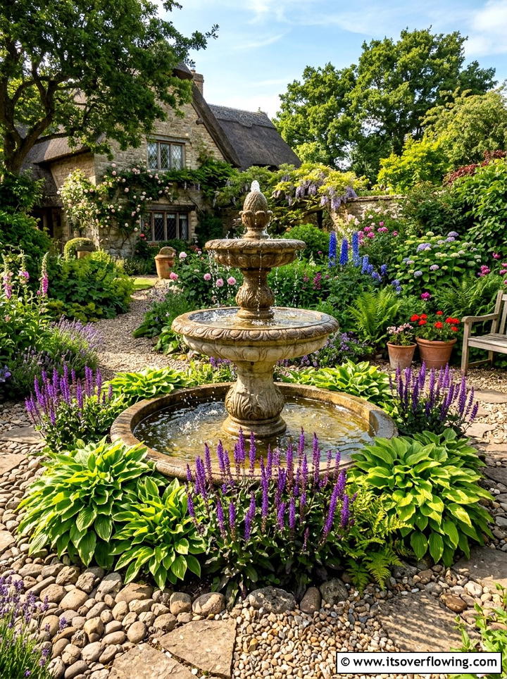 Water fountain - 25 garden design ideas with focal points
