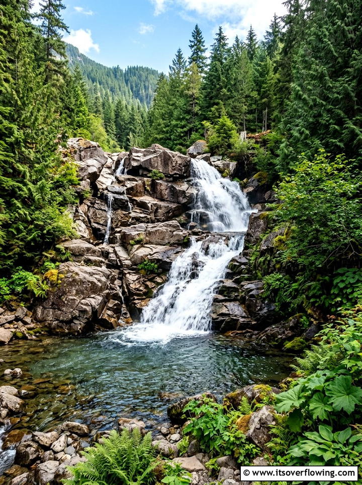 Waterfall with rocks - 25 garden ideas with water features