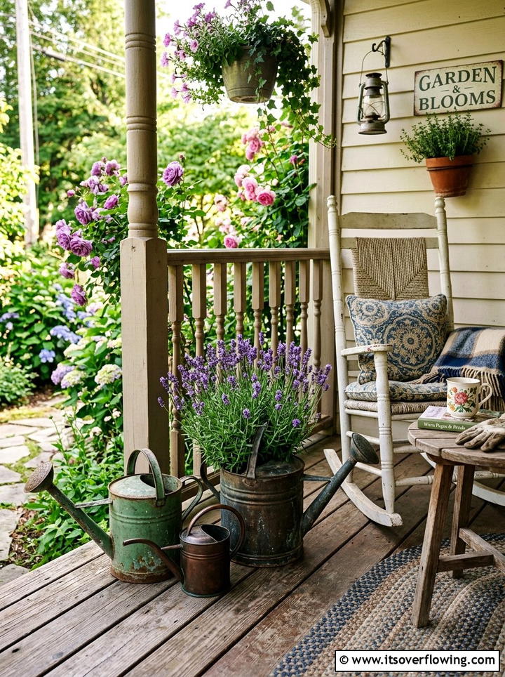 Watering Can Decor - 25 reusing old things ideas for porch