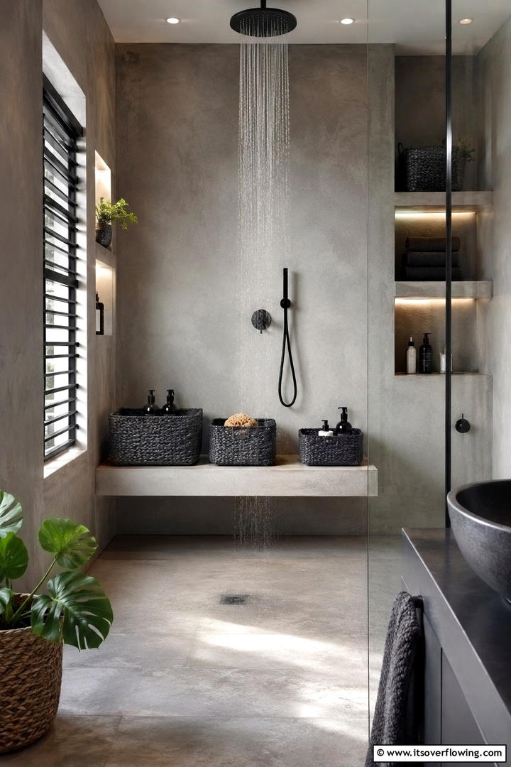 Waterproof Baskets for Versatile Storage - 30 Shower Storage Ideas to Declutter Your Bathroom