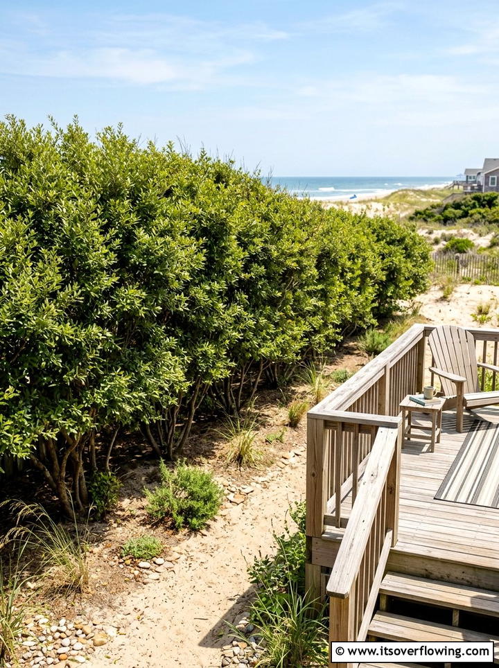 Wax Myrtle Privacy Border - 25 backyard ideas with privacy trees