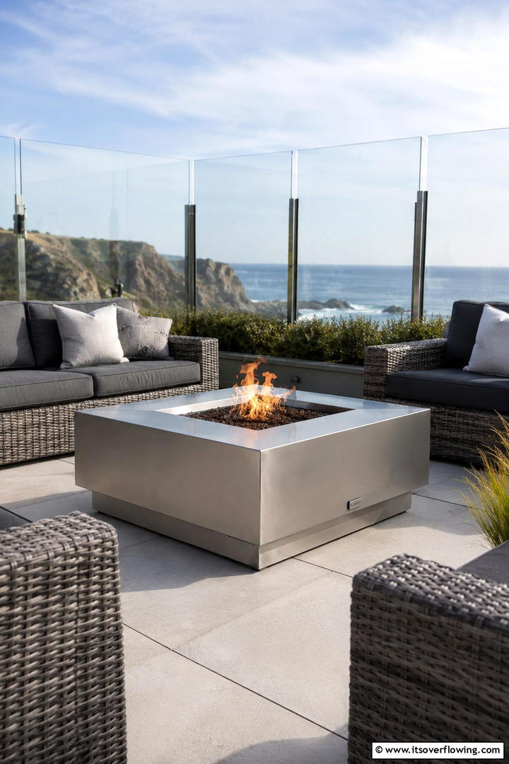 Weather Resistant Square Fire Pit - 30 Square Fire Pit Ideas for Modern Outdoor Gathering Spaces