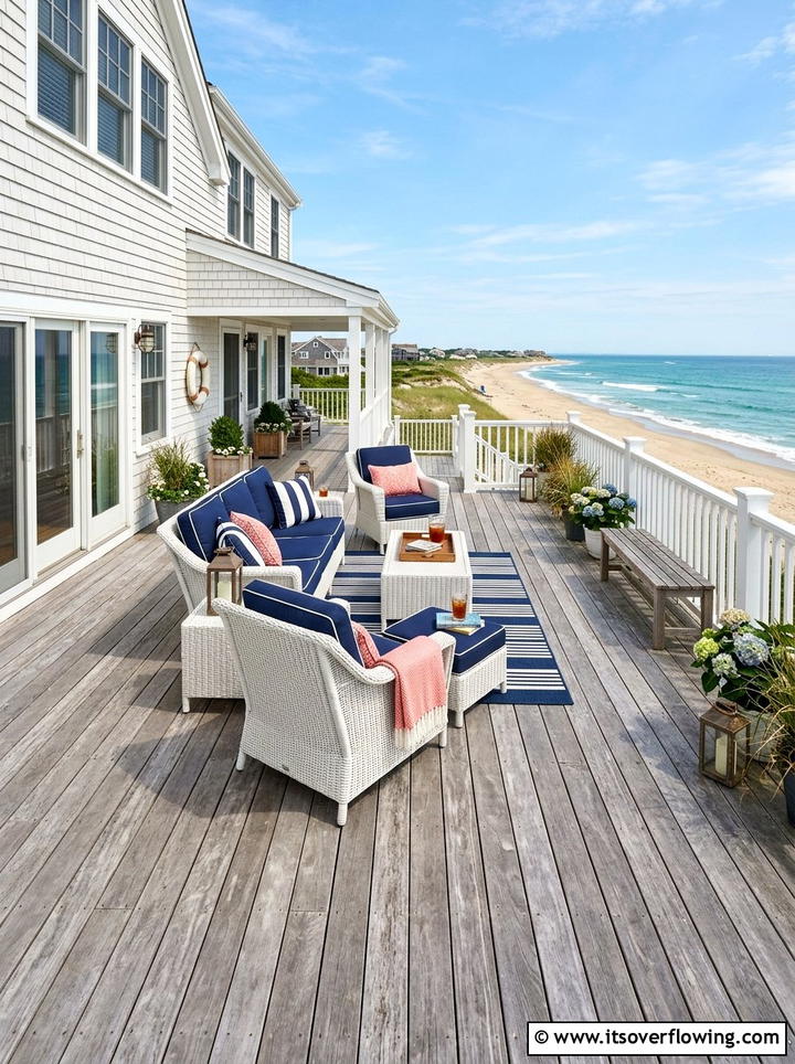 Weathered Gray Wood Deck - 25 front porch ideas with wood accents
