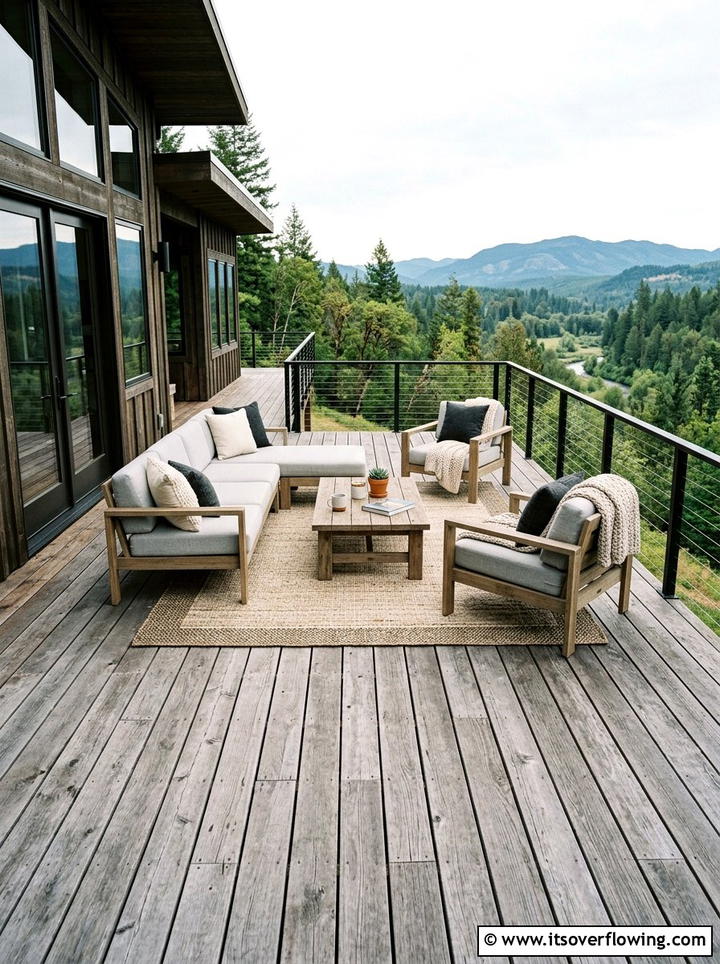Weathered Wood Deck - 25 garden decor ideas with neutral tones